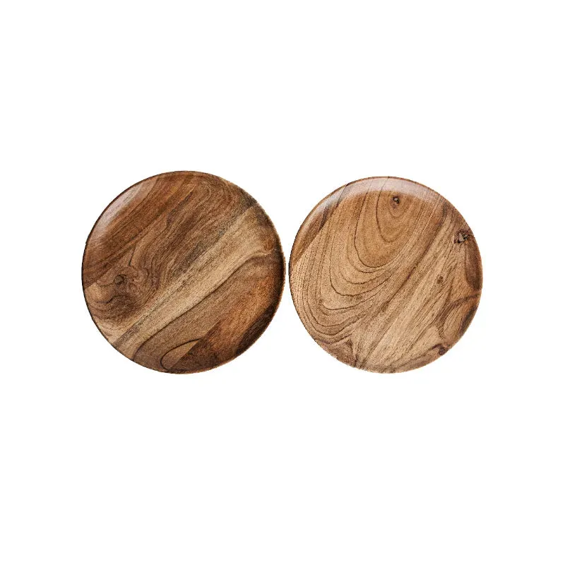 Dune Acacia Wood Dinner Plates | 8 Inches