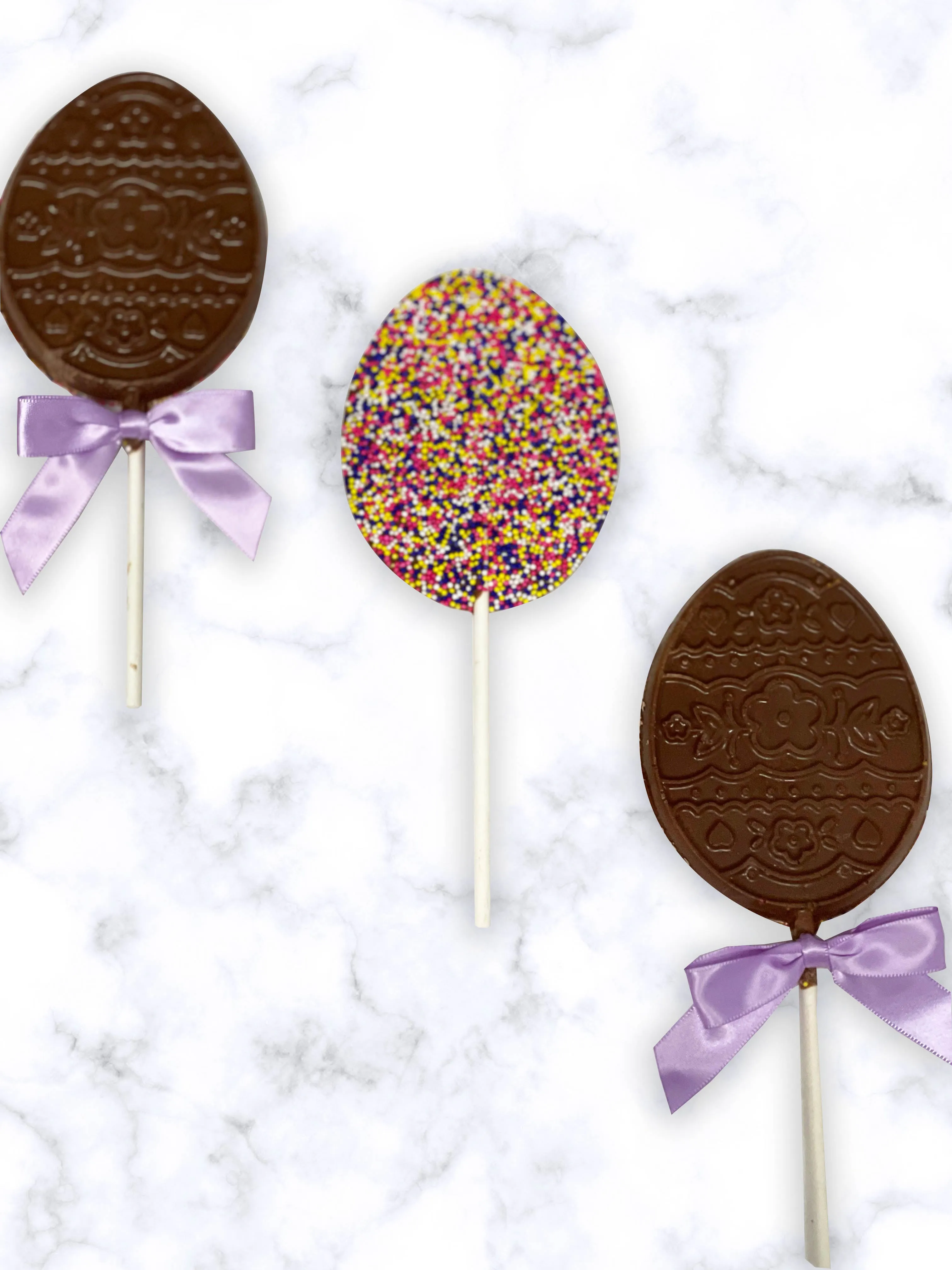 Easter Egg Nonpareil Lollipops - 6 Piece Set