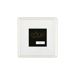 Edge Clear/Gold Rim Square 5″ Plates 10pc