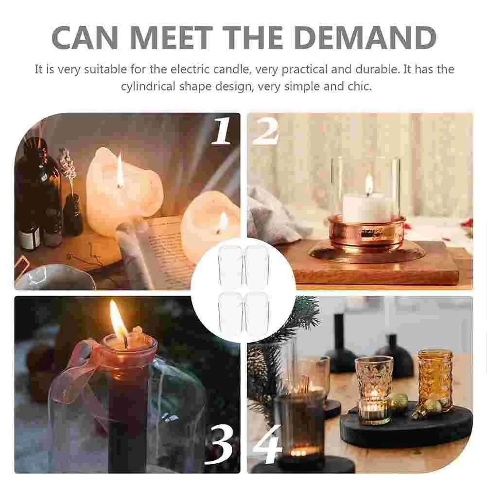 Elegant Transparent Glass Candle Covers Set of 2