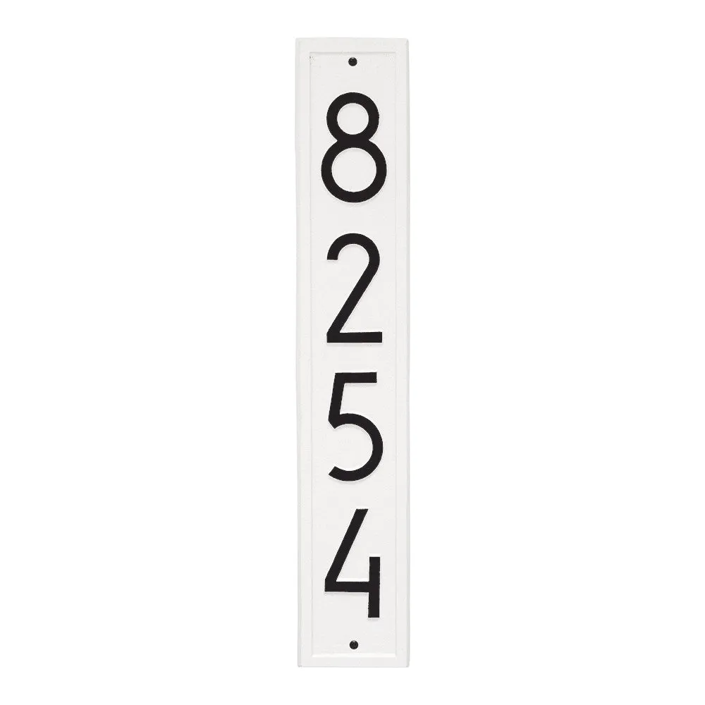 Extension Modern Vertical House Number Plaque