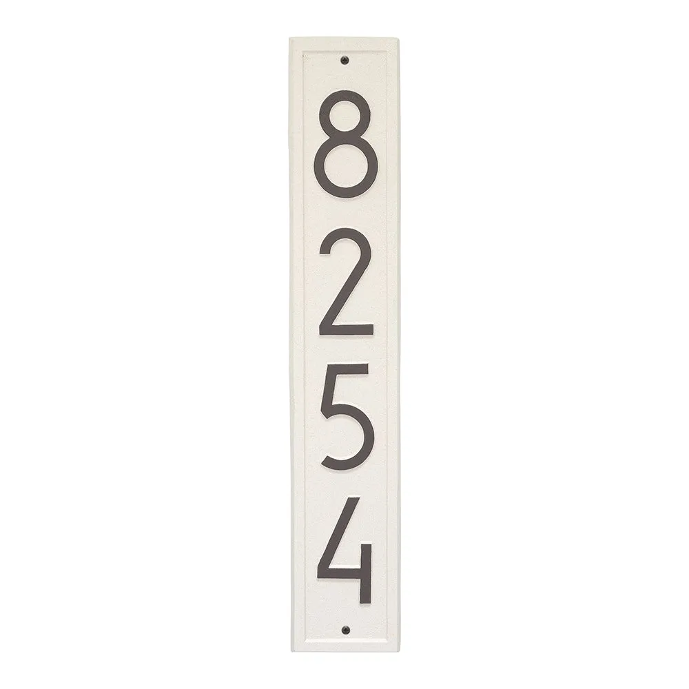 Extension Modern Vertical House Number Plaque