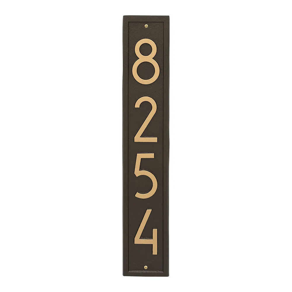 Extension Modern Vertical House Number Plaque