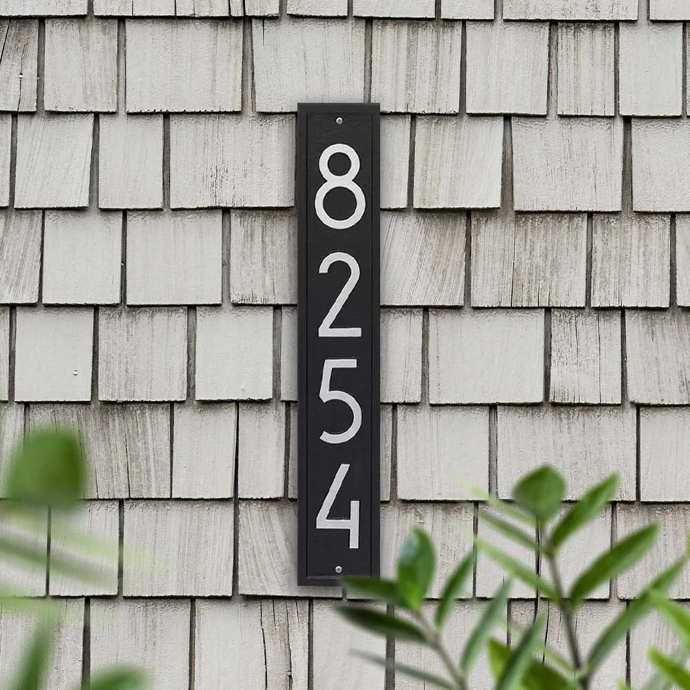 Extension Modern Vertical House Number Plaque