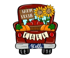 Fall Sign, Fall Truck, Pumpkin Sign, Autumn Sign, wood sign, CR-W-058-DH