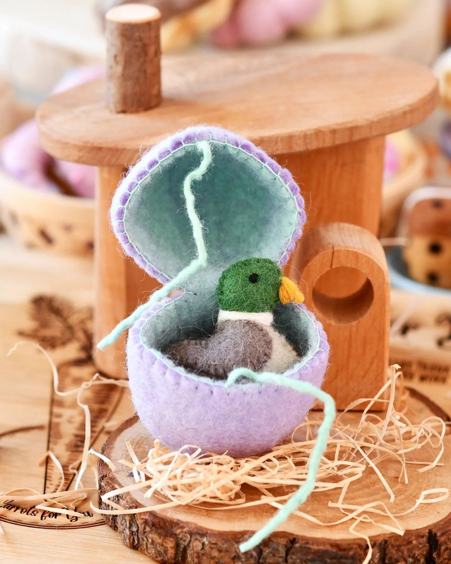 Felt Surprise Egg with Duck Inside