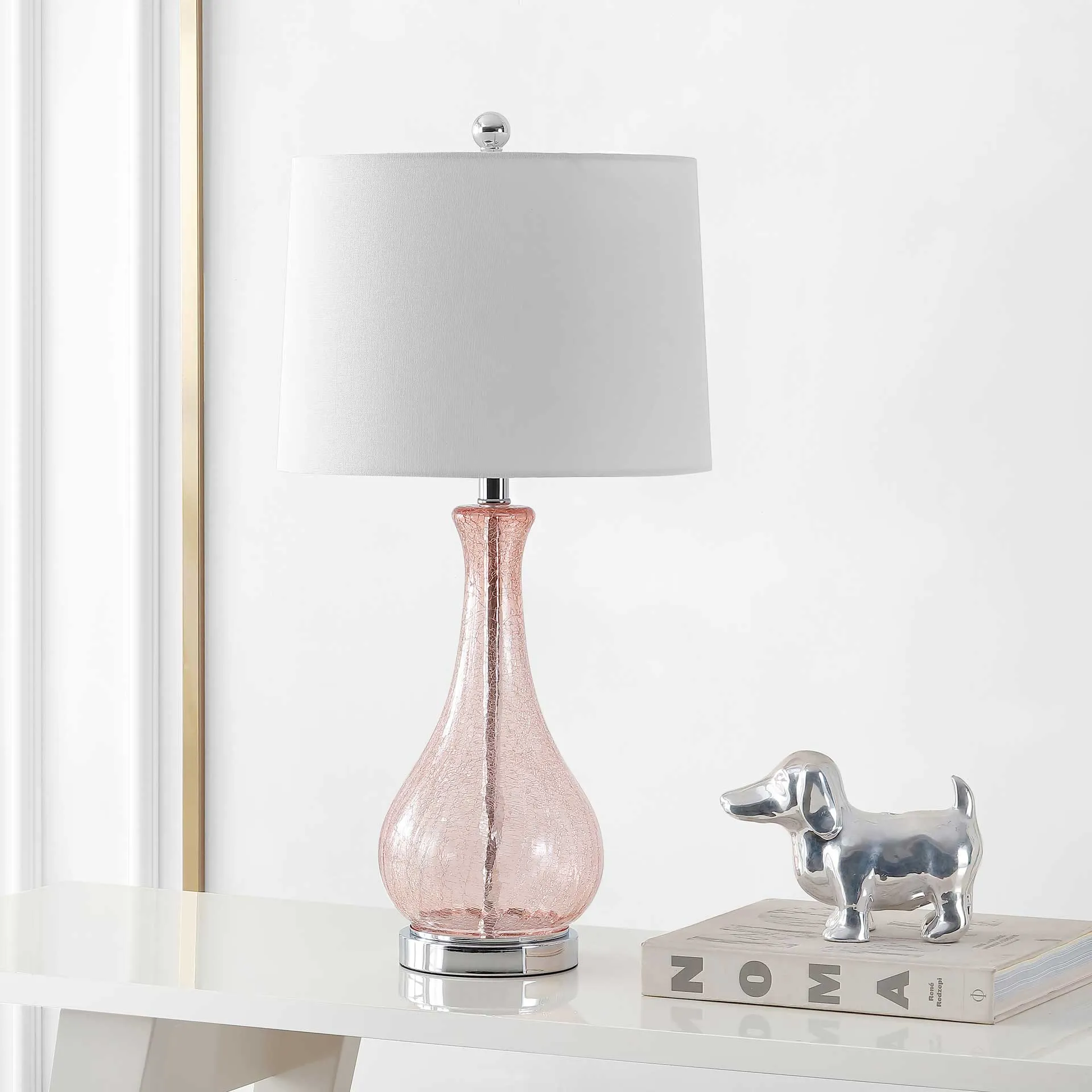 Finesse Table Lamp Light Blush Crackle