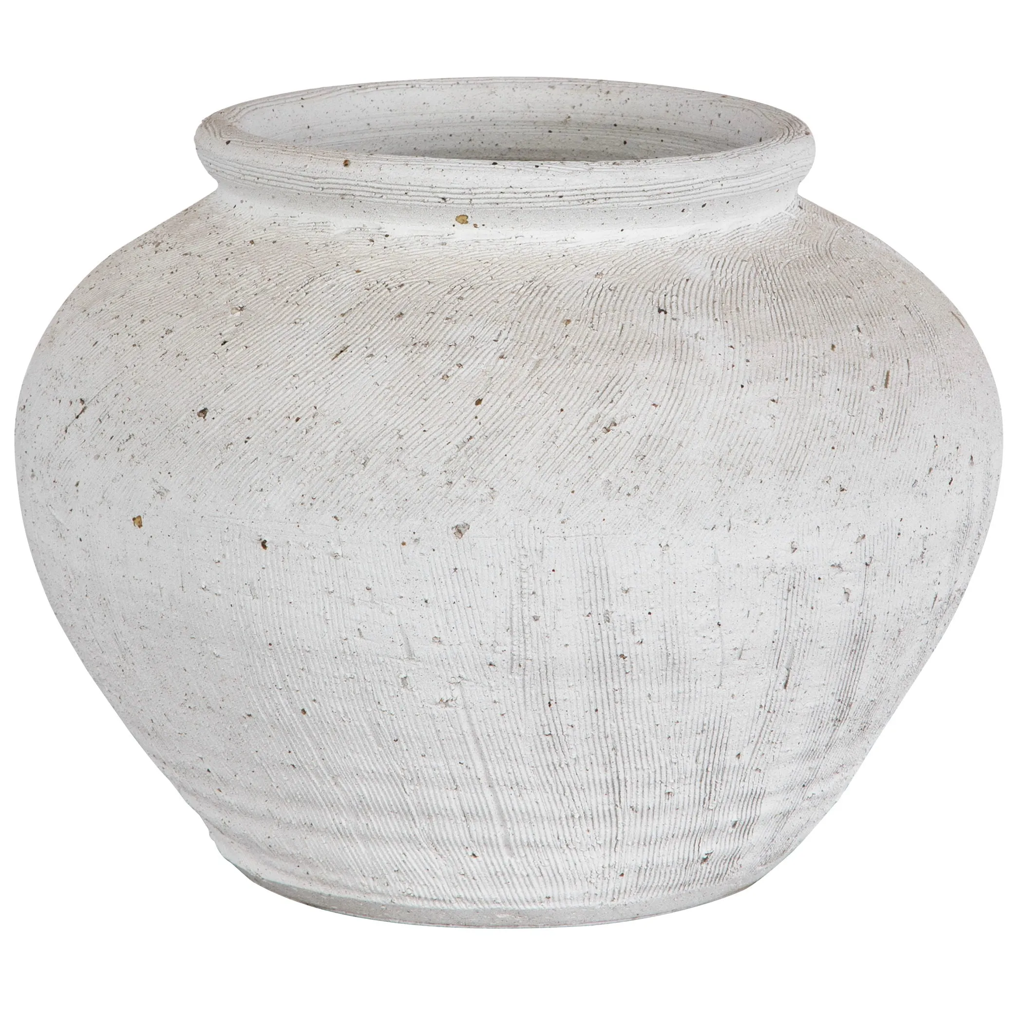 Floreana - Round Vase - White