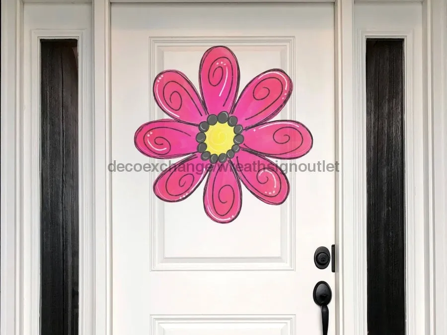 Flower Sign, Floral Sign, Spring Sign, wood sign, Door Hanger, DECOE-W-140, 22" Door Hanger