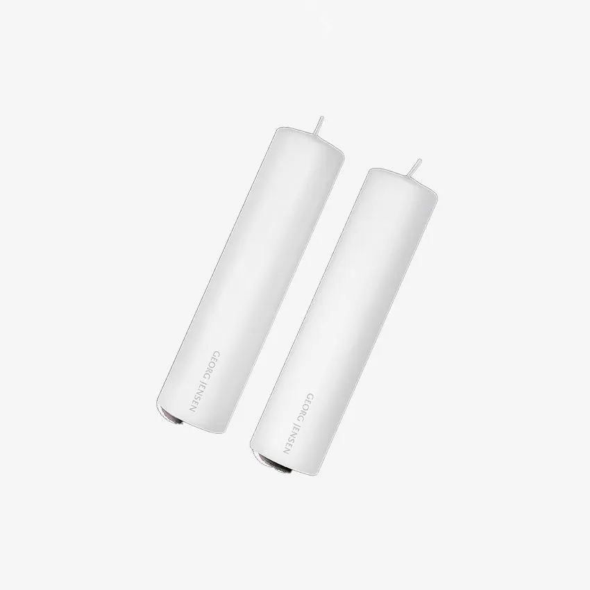 Georg Jensen | White Paraffin Candles - Set of 2