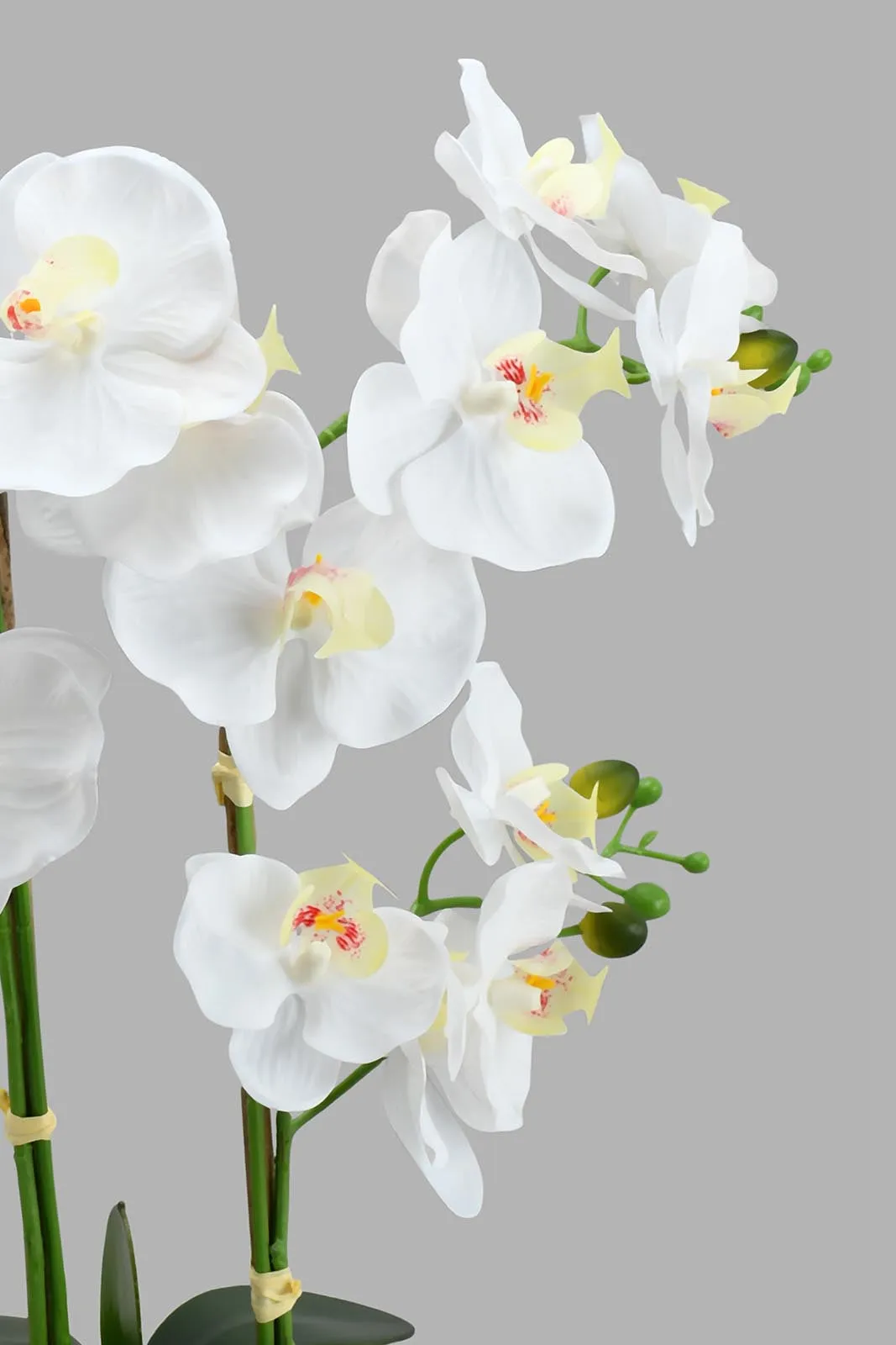 Gold Artificial Orchids In Ceramic Vase