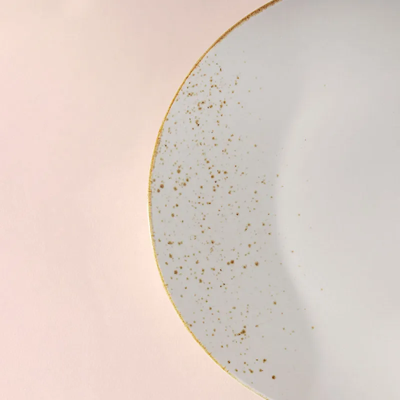 Gold Splatter Porceiain Ceramic Dinner Plate | 10.5 inches , 12 inches
