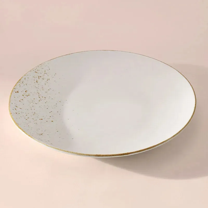 Gold Splatter Porceiain Ceramic Dinner Plate | 10.5 inches , 12 inches