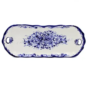 Hand-painted Decorative Traditional Portuguese Blue and White Ceramic Platter