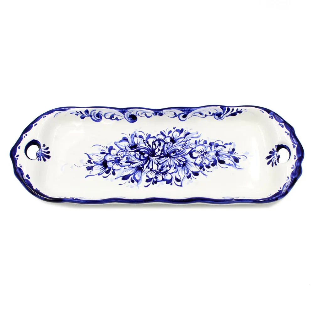 Hand-painted Decorative Traditional Portuguese Blue and White Ceramic Platter