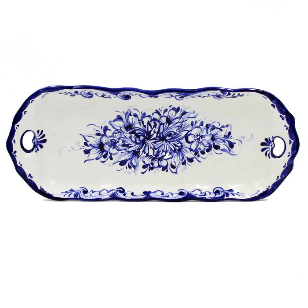 Hand-painted Decorative Traditional Portuguese Blue and White Ceramic Platter