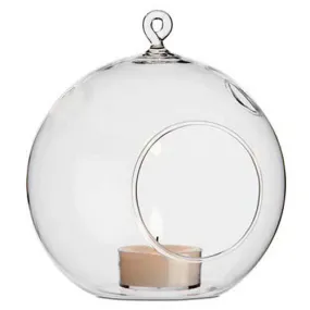 Hanging Glass Ball Tealight Candle Holder Small