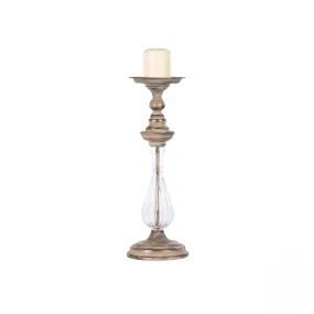 Harriet Pillar Candle Holder Antique Copper