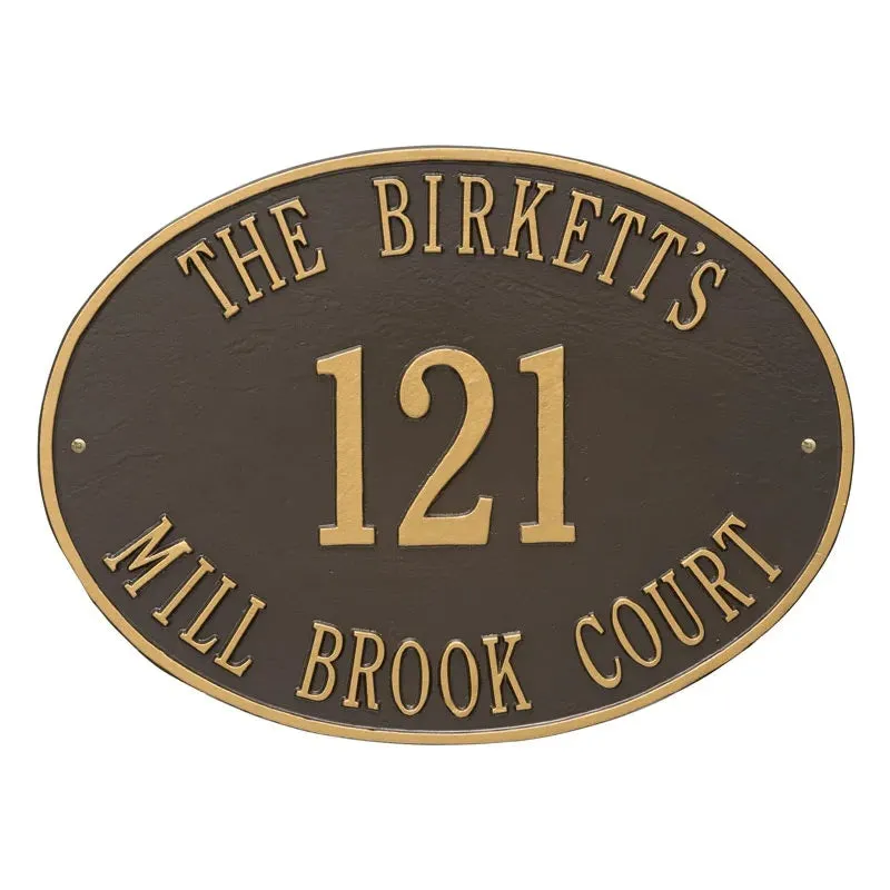 Hawthorne Estate 3-Line Personalized Plaque