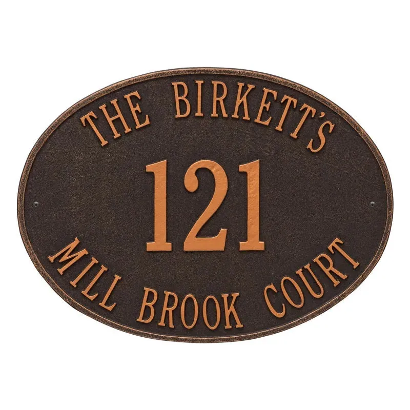 Hawthorne Estate 3-Line Personalized Plaque