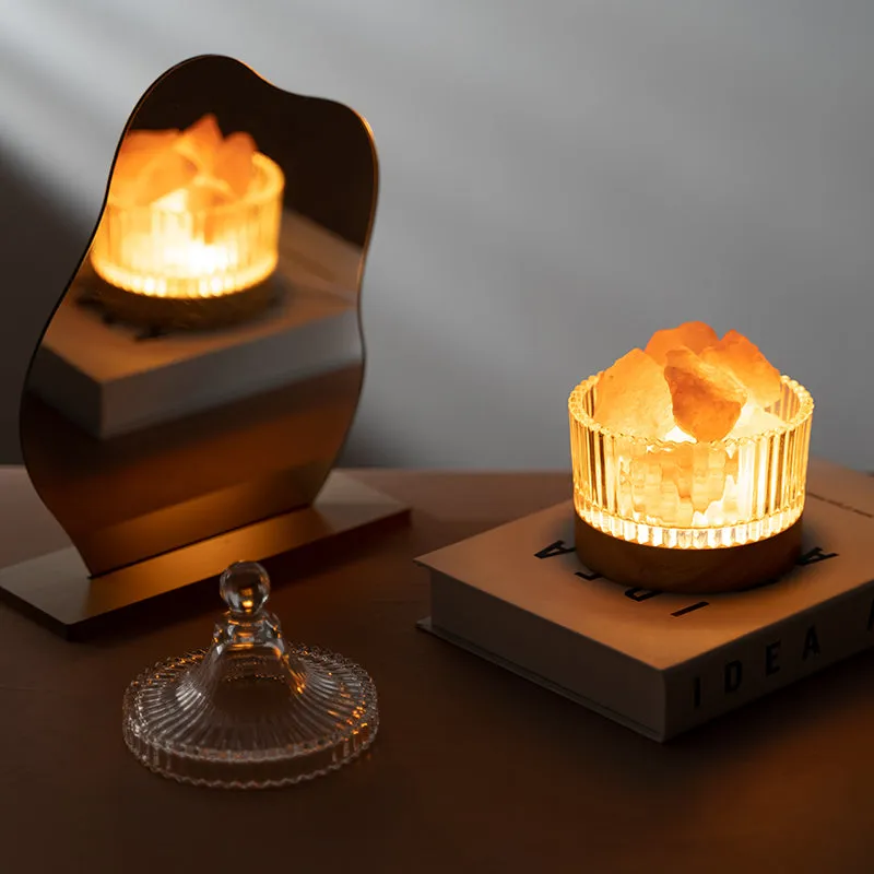 Himalayan Salt Crystal Diffuser with Light