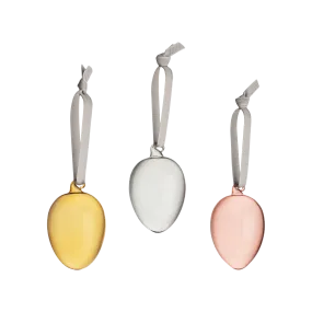 iittala Mixed Glass Egg Ornaments (Set of 3)