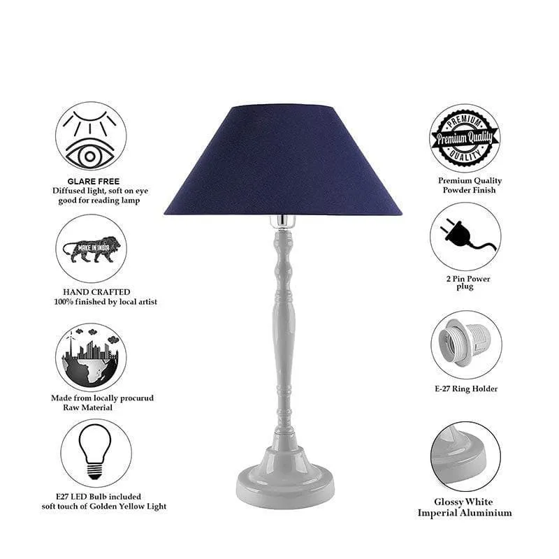 Imperial White Table Lamp - Blue