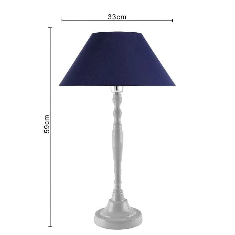 Imperial White Table Lamp - Blue