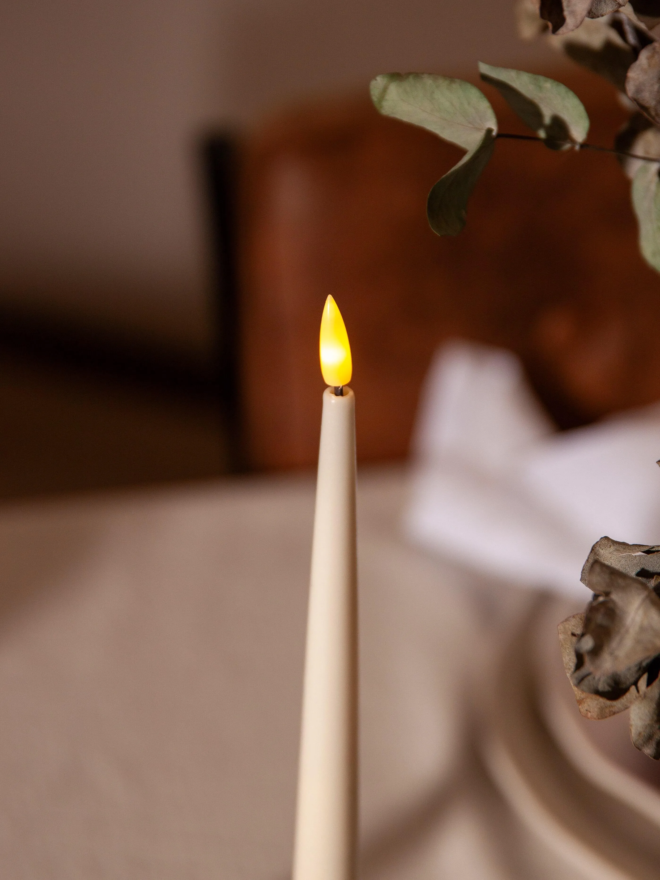 Ivory 31cm LED Taper Candles