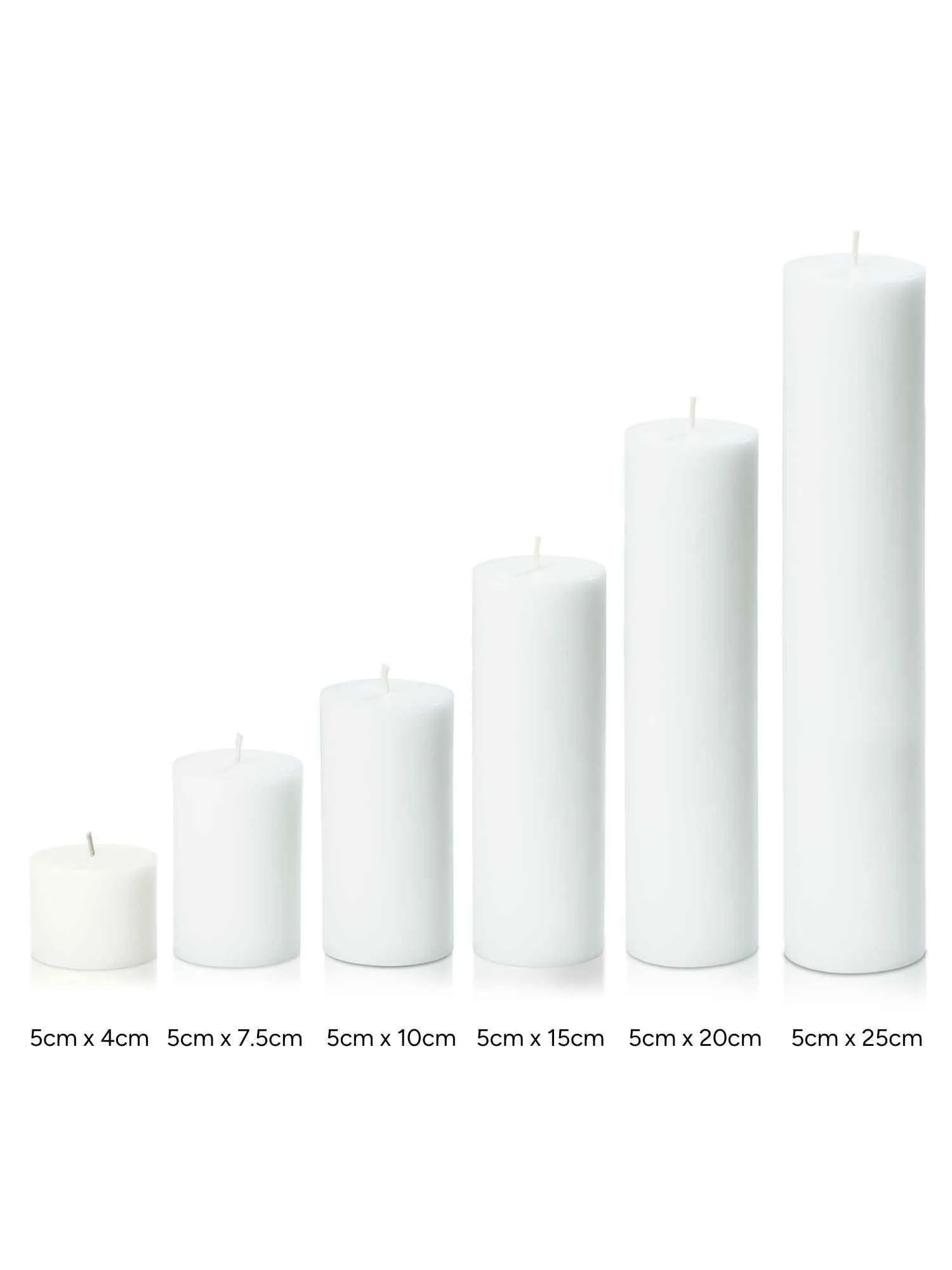 Ivory 5cm x 10cm Slim Pillar