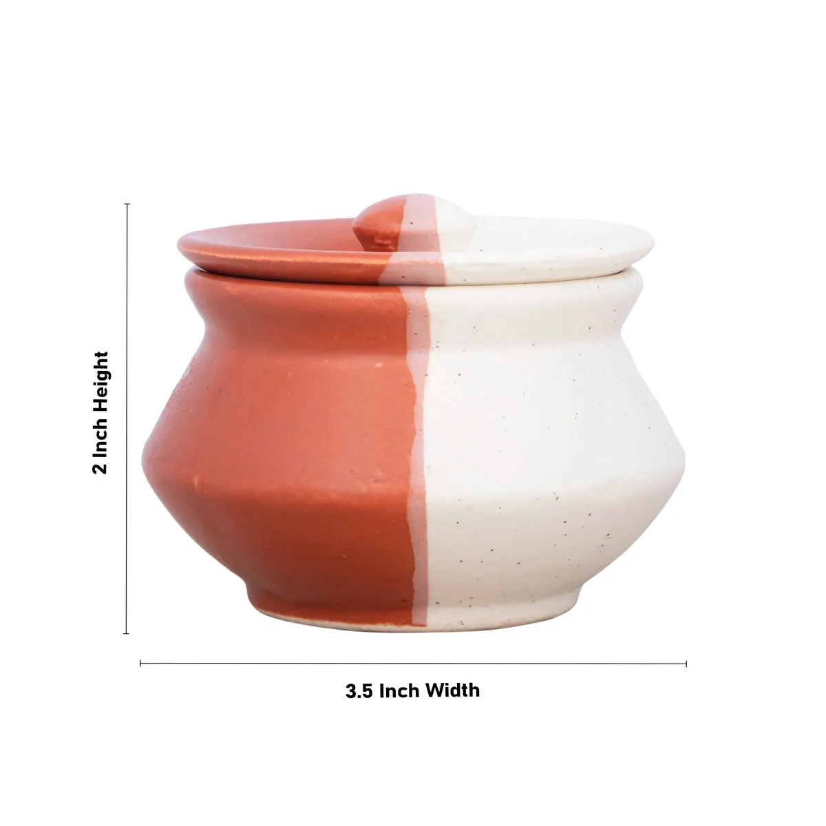 Jar with Lid - 2 x 3.5 Inches | Ceramic Storage Jar/ Storage Container/ Storage Box for Home Decor