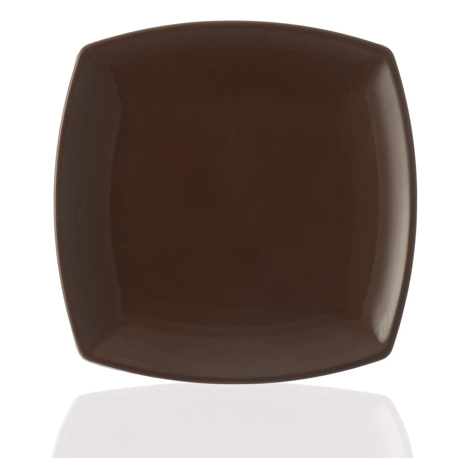 Kuber Industries Plastic Dinner Plates - 6 Pieces, Brown