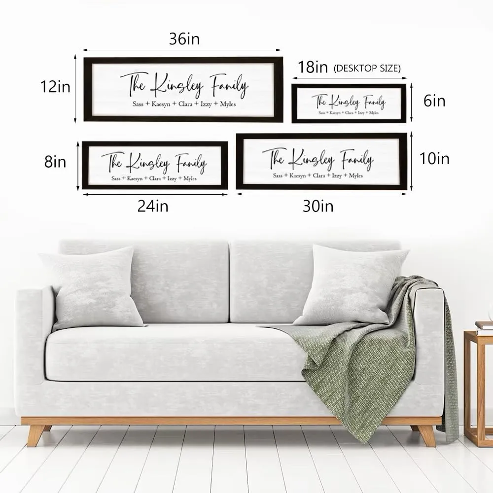 Last Name Signs for Home | Personalized Framed Wooden Family Name Sign for Home Decor Wall | Custom Wood Signs | Monogram Name Wall Decor | Established Wood Sign | Housewarming Gift