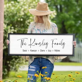 Last Name Signs for Home | Personalized Framed Wooden Family Name Sign for Home Decor Wall | Custom Wood Signs | Monogram Name Wall Decor | Established Wood Sign | Housewarming Gift
