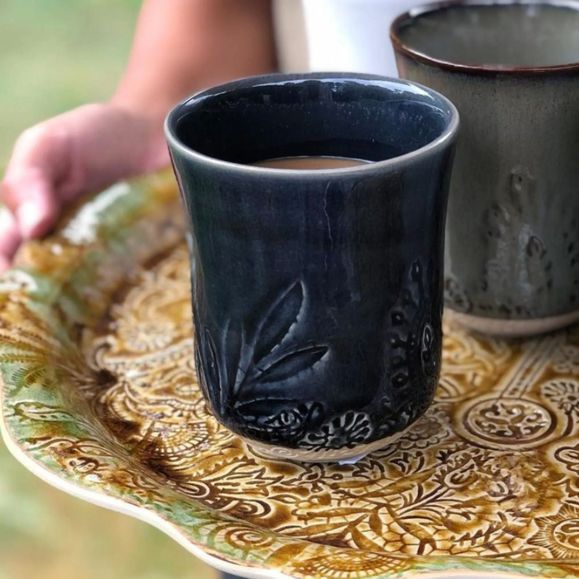 Latte Cup Ceramic Thunder