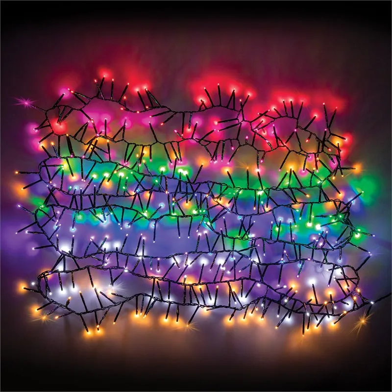 Lytworx 6.7m Multicolour 400 LED Cluster Lights with Wave Effect