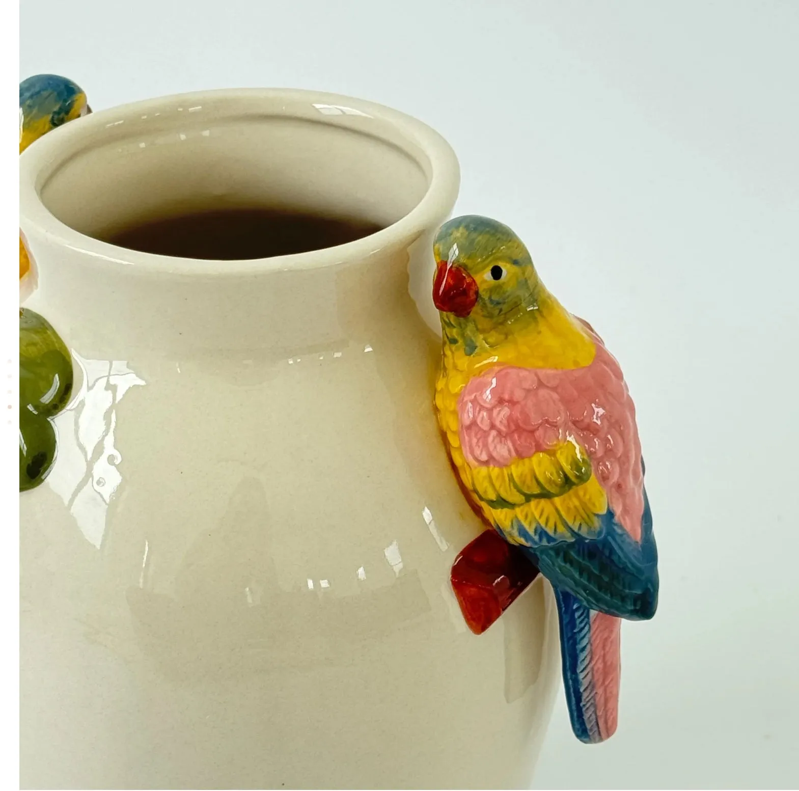 Macaw Ceramic Vase