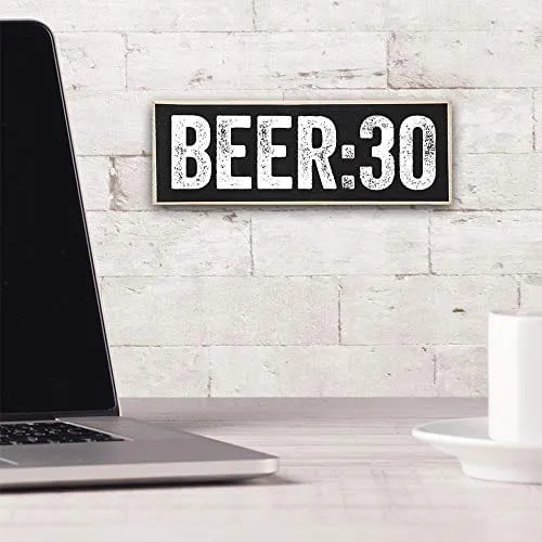 Make Em Laugh Beer:30 - Rustic Wooden Sign - Great Bar or Drinking Establishment Decor and Gift Under $15!