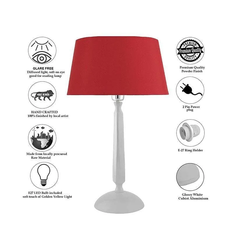 Marvel Luminary White Table Lamp - Red