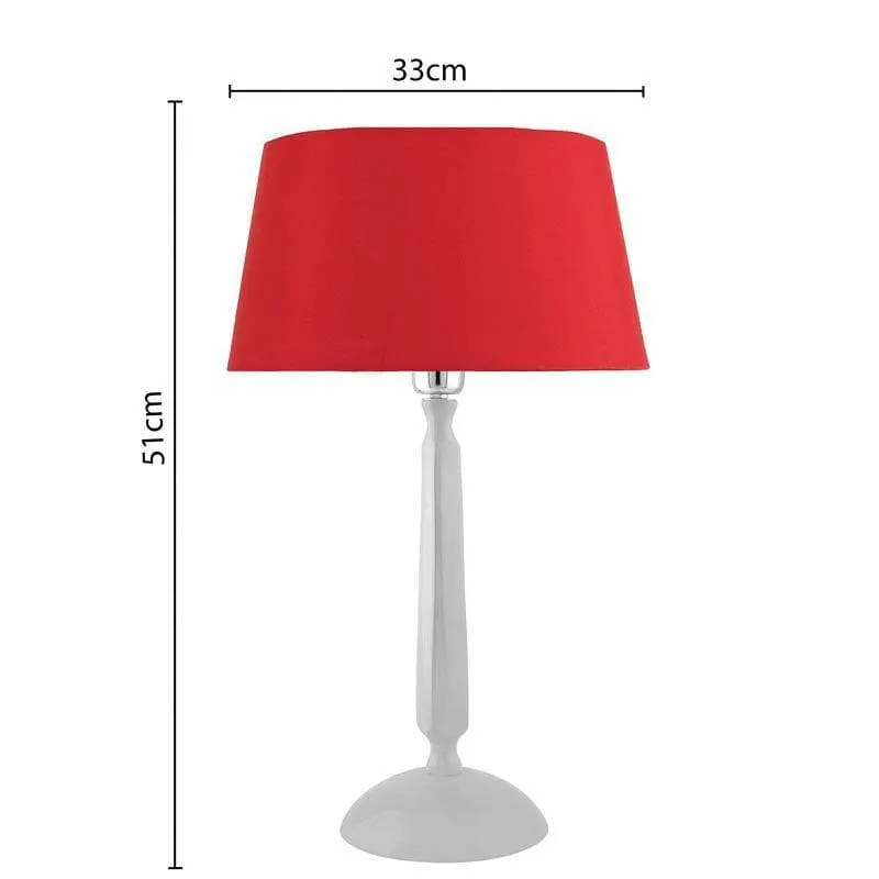 Marvel Luminary White Table Lamp - Red
