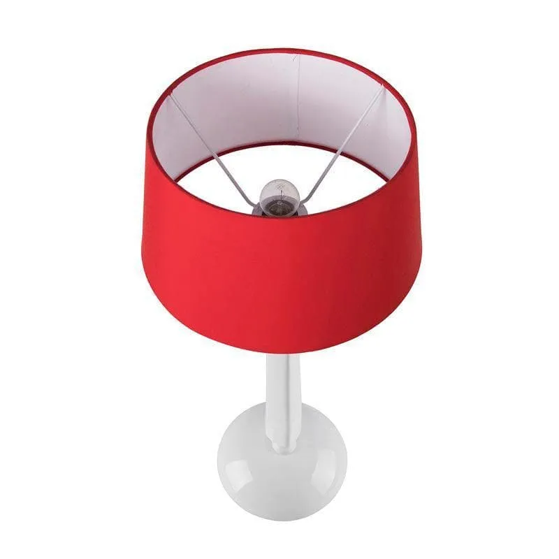 Marvel Luminary White Table Lamp - Red