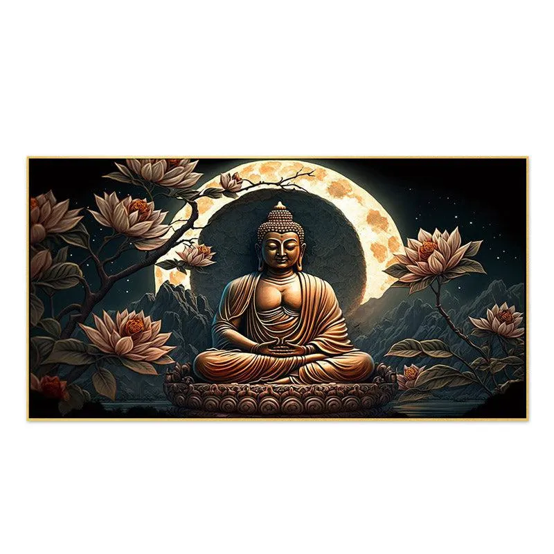 Meditative Buddha Wall Painting- With Frame