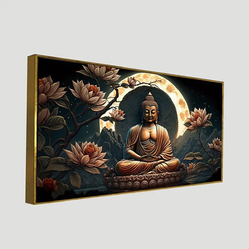 Meditative Buddha Wall Painting- With Frame
