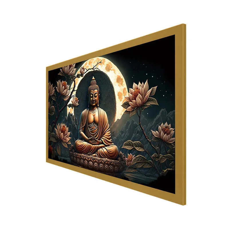 Meditative Buddha Wall Painting- With Frame