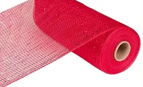 Metallic Red Deco Mesh Decor - 10" x 10 Yards