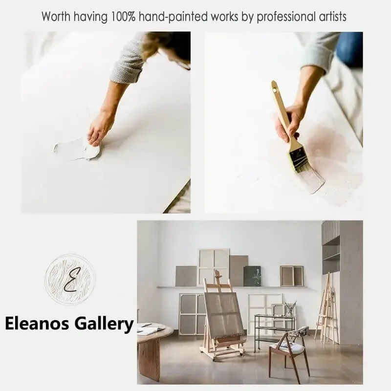 Minimalist Brown & Beige Art  Set of 2 #MB018