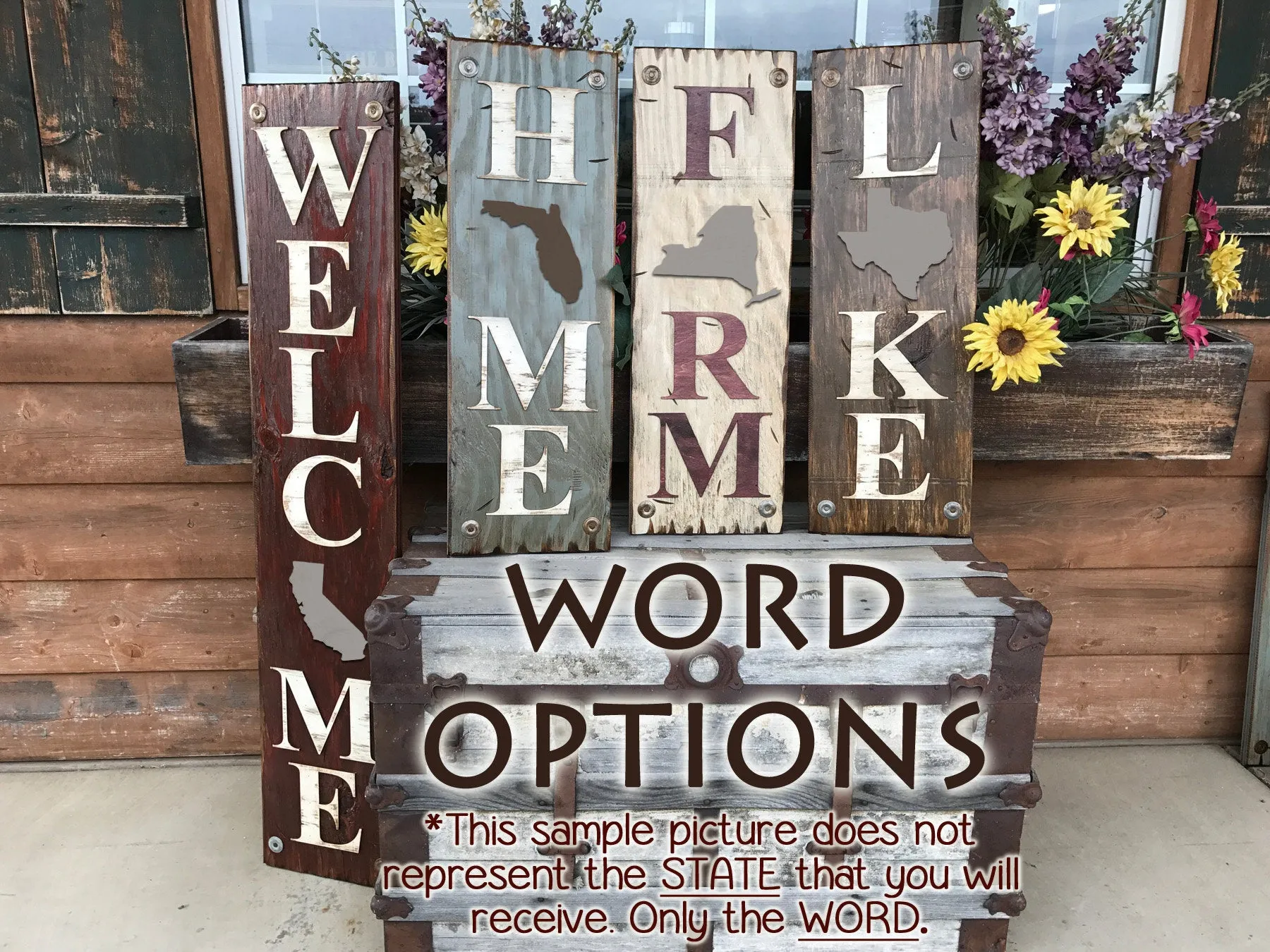 MINNESOTA STATE Sign WELCOME,  Farm Home Lake , Rustic Wood *Az Nj Nc Sc Il Wa Md Ma Co Xl Large Mn