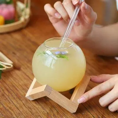 Modern Glassware | Elegant Borosilicate Glass Ball Tumbler