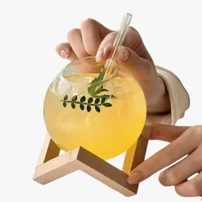 Modern Glassware | Elegant Borosilicate Glass Ball Tumbler