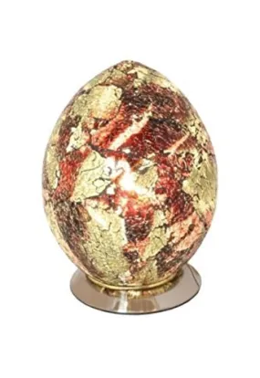 Mosaic Egg Lamp Glass, Orange, Medium